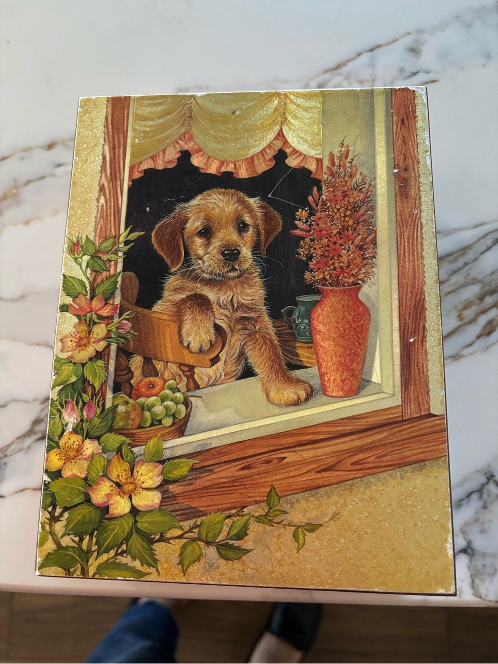 Brown Puppy Decorative Dog box - Unbranded